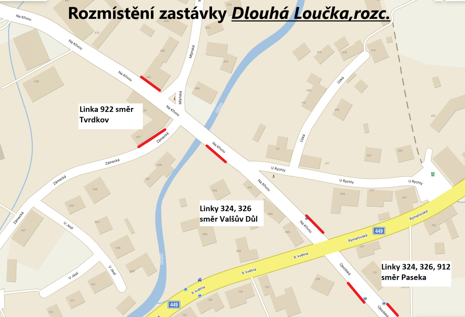 Mapa - Dlouhá Loučka, umístění náhradní zastávky Dlouhá Loučka,rozc..png